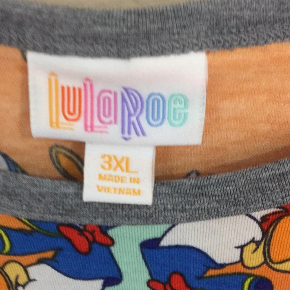 LuLaRoe Disney Donald Duck Randy Unisex Top Size 3XL NWT